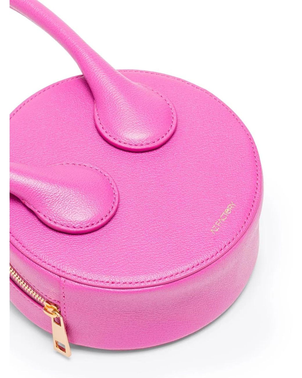 AZ FACTORY Pink Leather Mini Crossbody Bag
