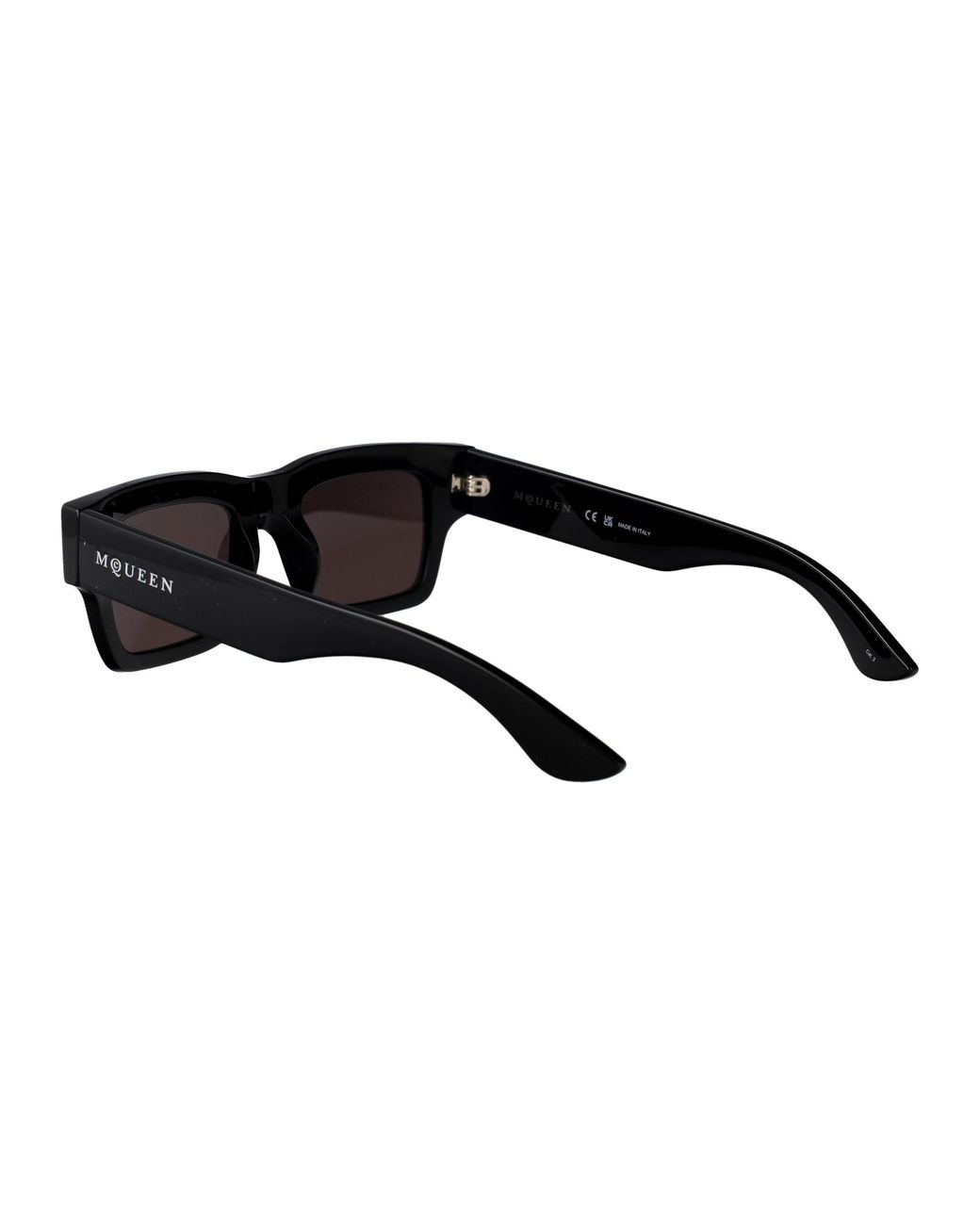 McQueen Black Recycled Acetate Sunglasses for men