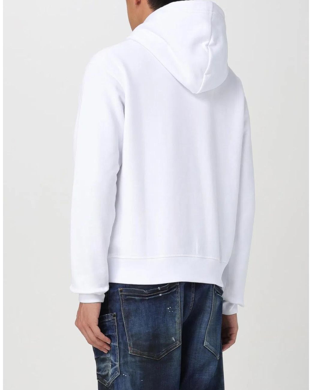 DSquared² White Angry Bear Logo Cool Fit Hoodie for men
