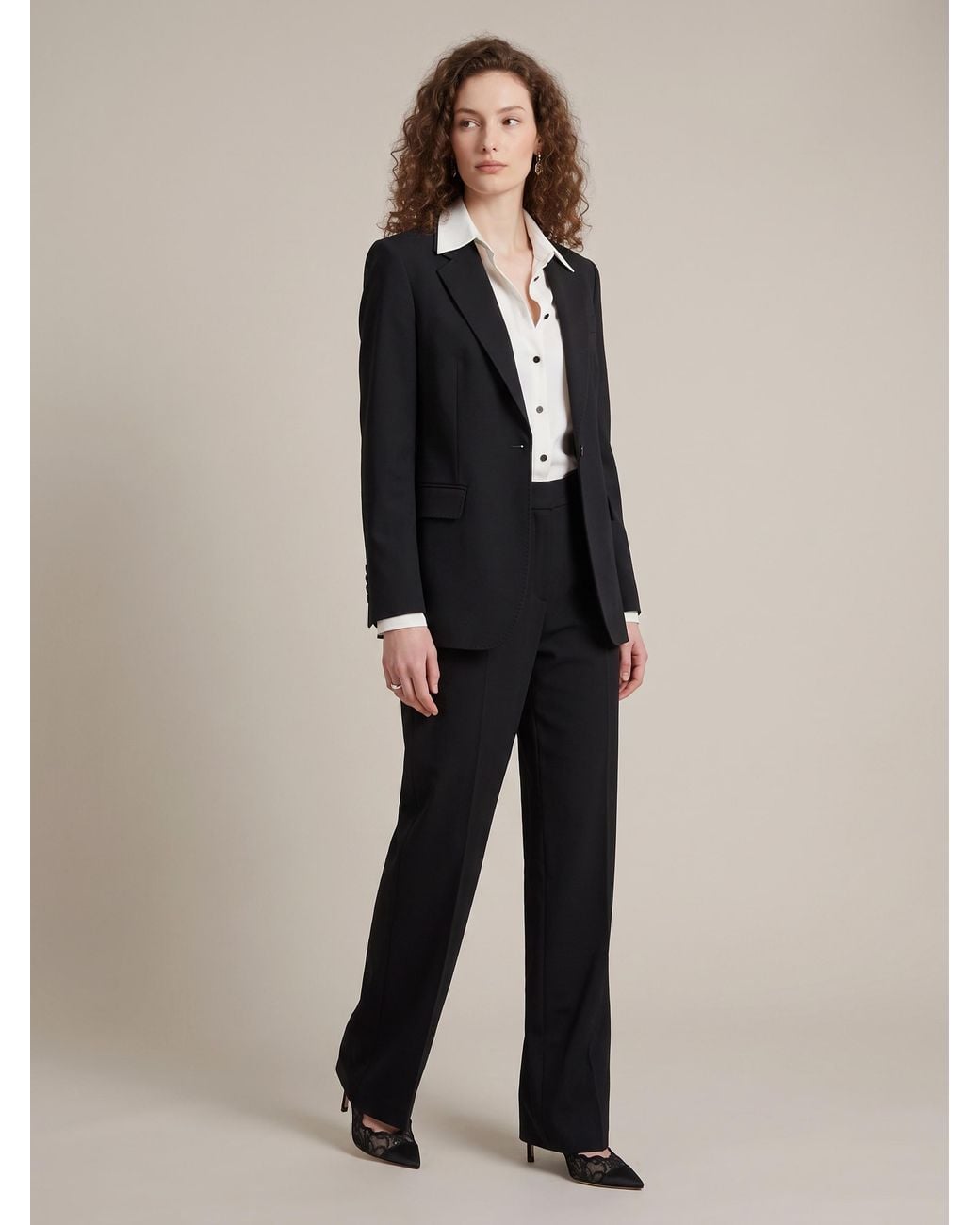 SUTTON NEW YORK Gray Single-Breasted Jacket