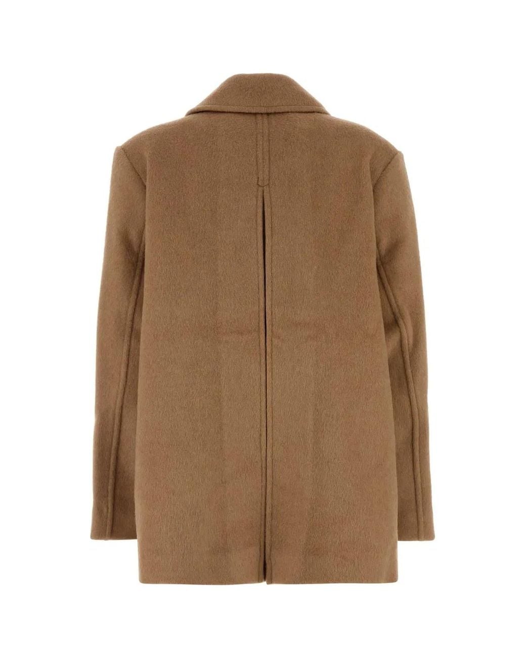 Ganni Brown Wool Blend Coat