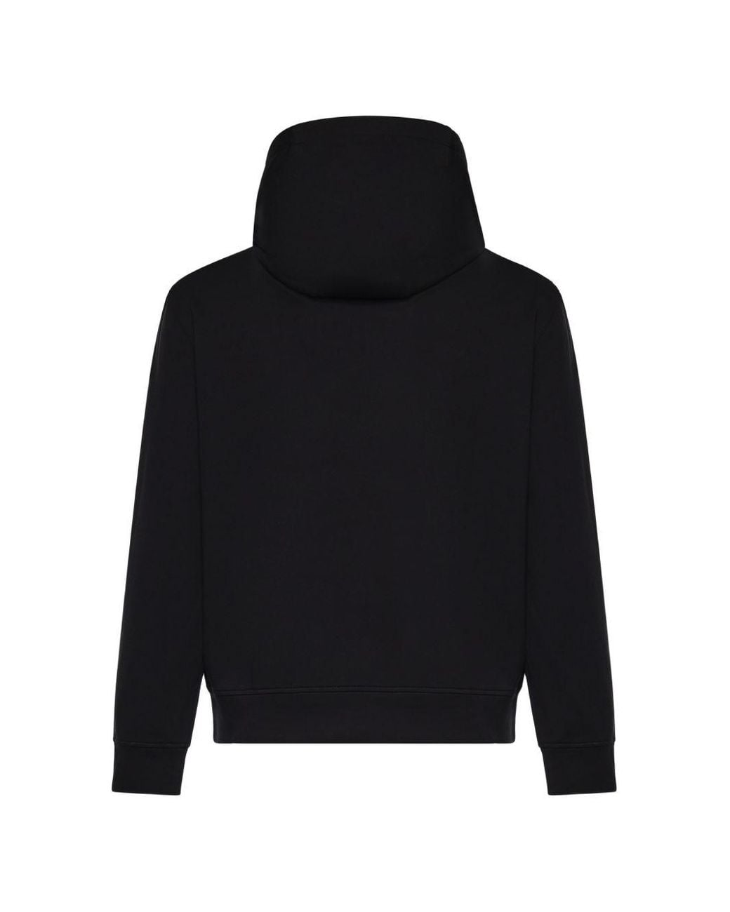 Emporio Armani Black Logo Cotton Hoodie for men