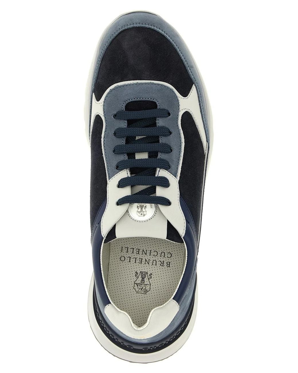 Brunello Cucinelli Blue 'Runners' Sneakers for men