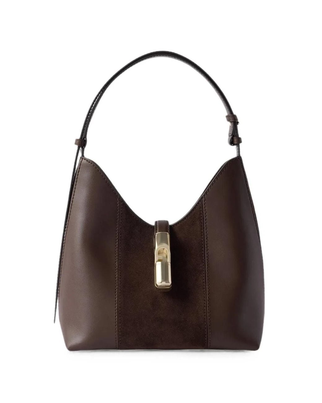 Furla Black Goccia S Hobo – Leather Shoulder Bag