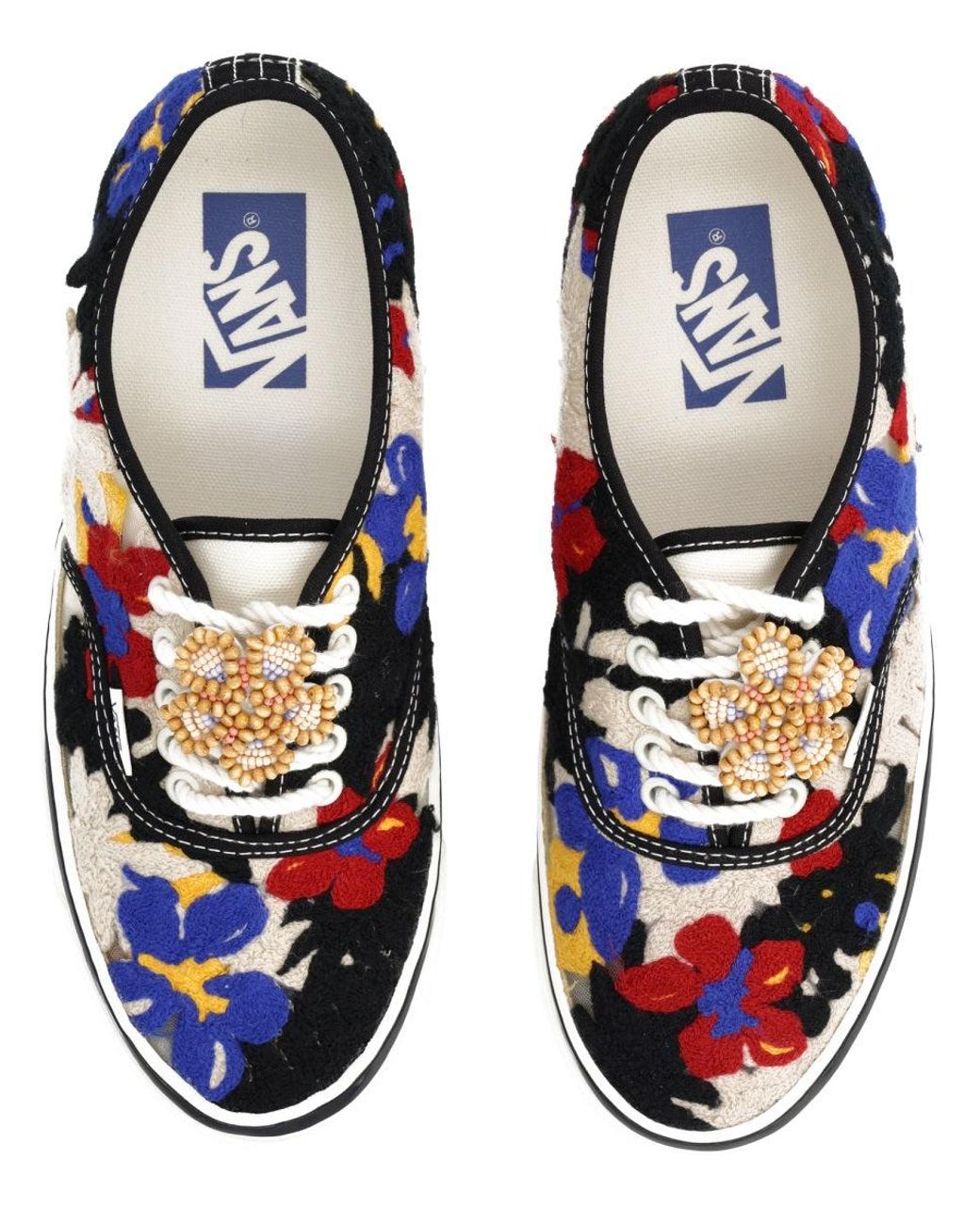 Vans White Multicolour Textile Sneakers