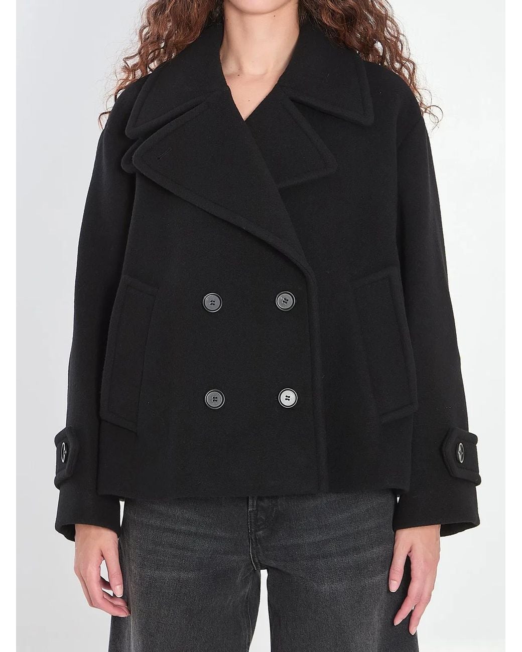 Chloé Black Wool Blend Coat