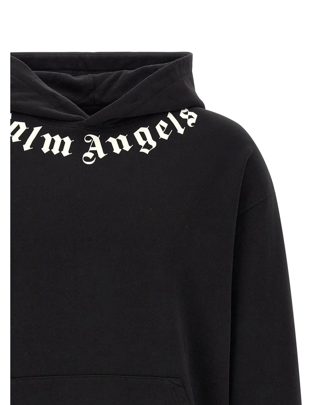 Palm Angels Black Logo Hoodie for men