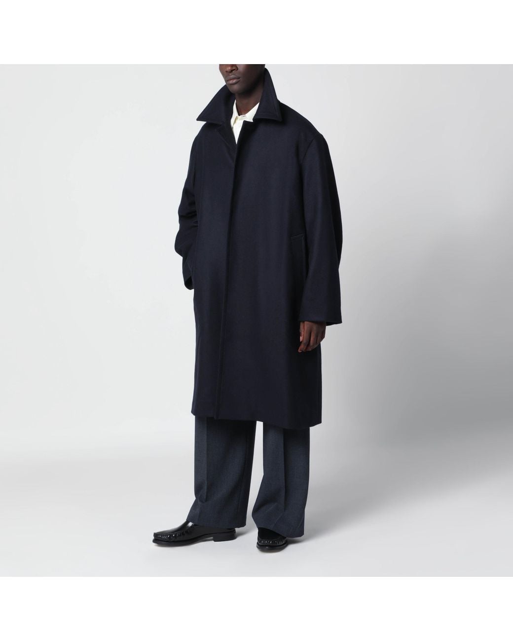 Studio Nicholson Black Ady Wool Coat for men