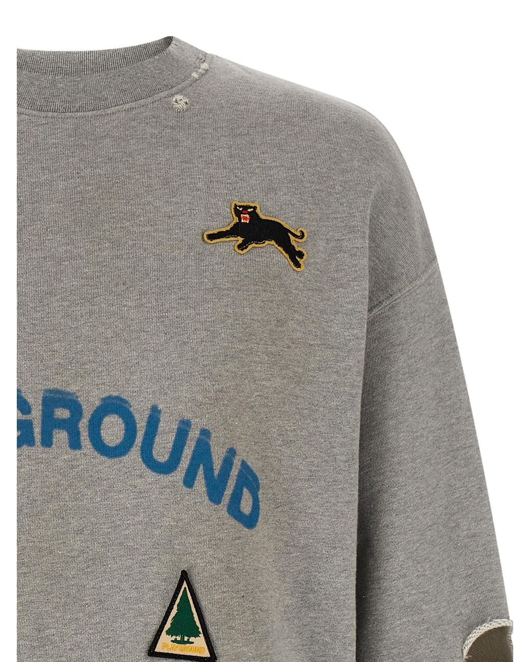 Song For The Mute Gray 'Playground' Sweater for men