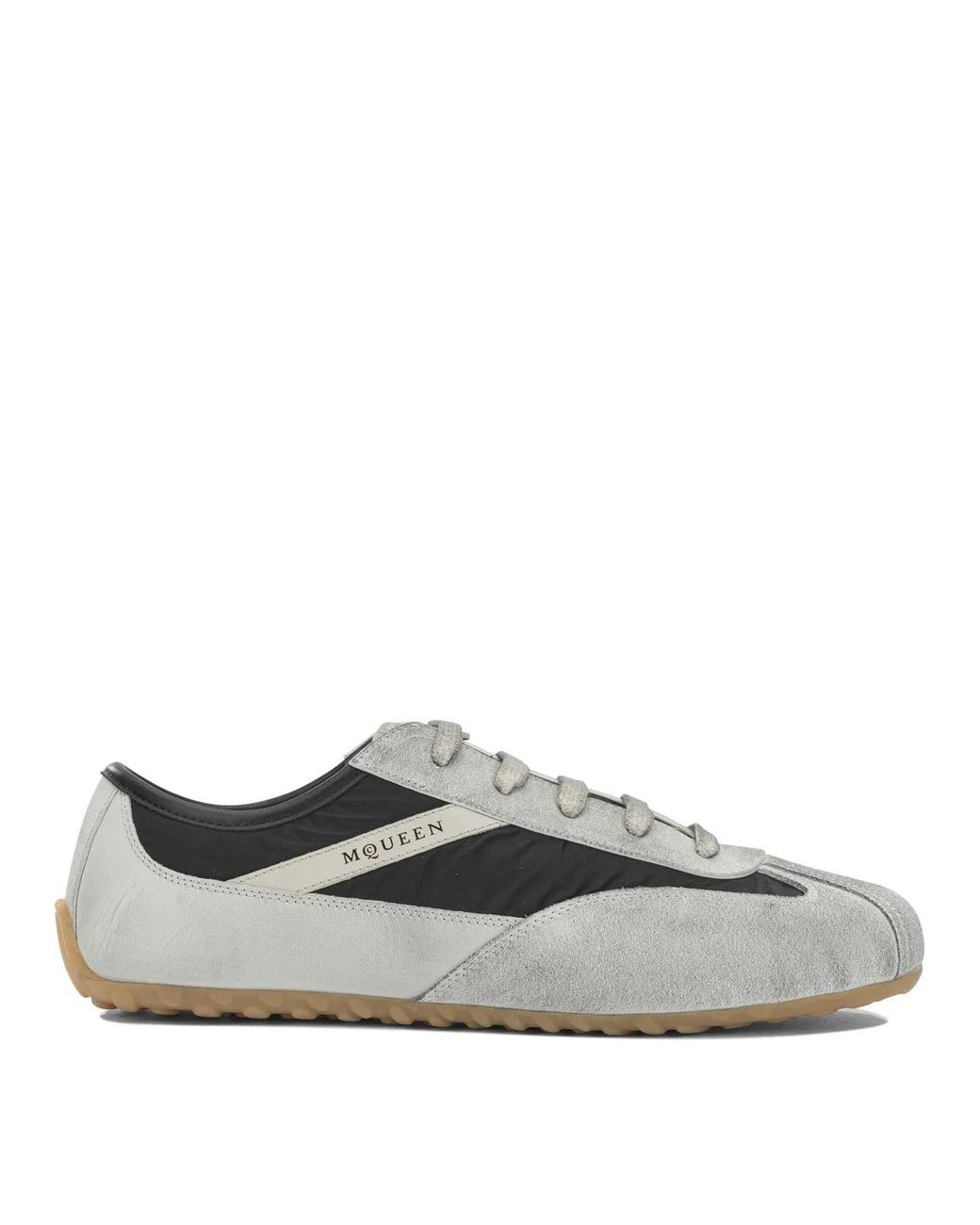 McQueen Gray Polyester Polyurethane Rubber Sneakers Slip-On for men