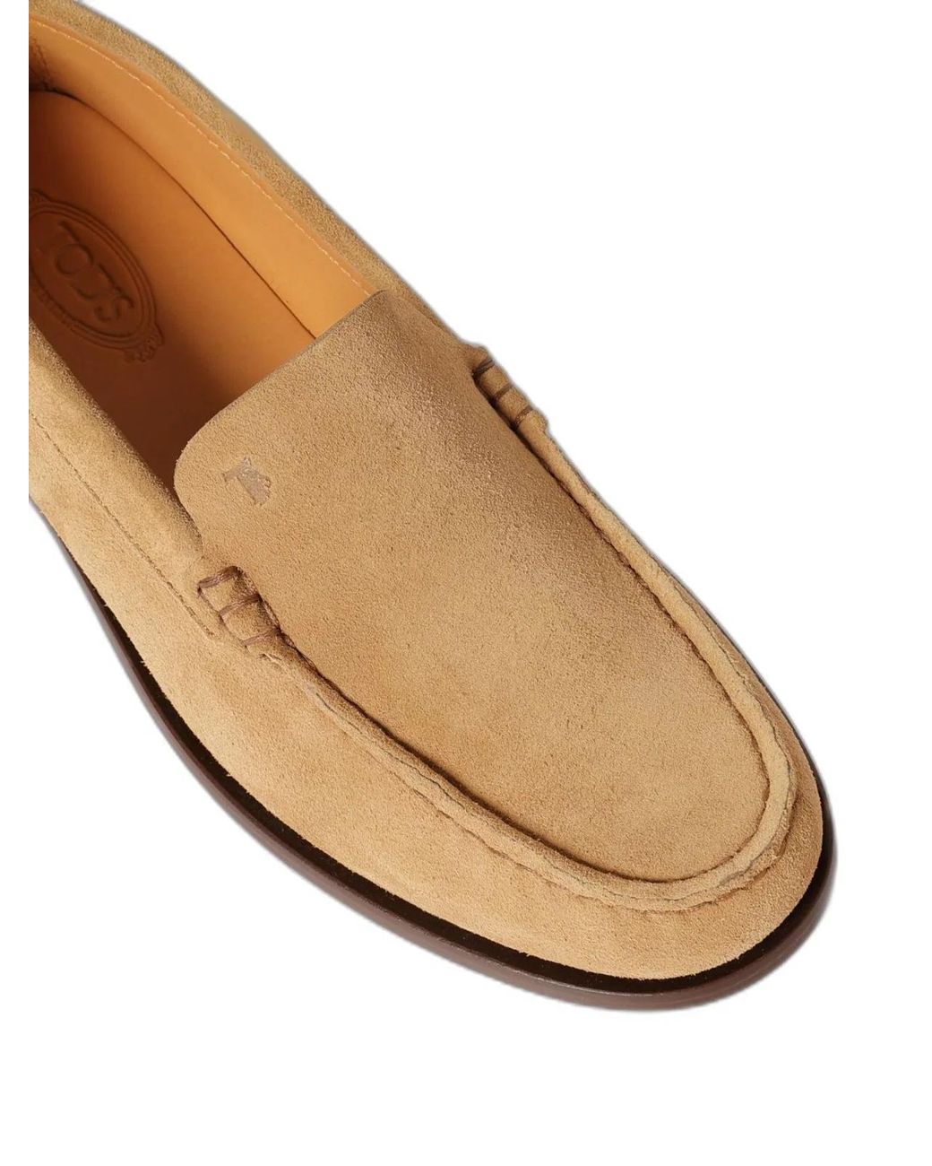 Tod's White Suede Leather Loafers