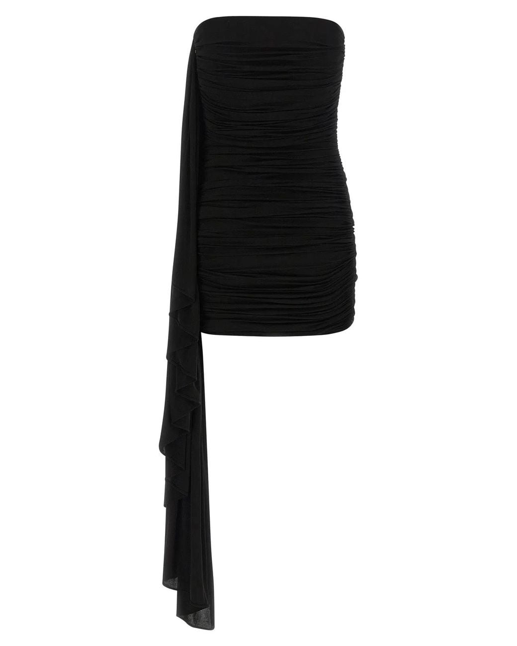 Alexander Wang Black Asymmetrical Draped Dress