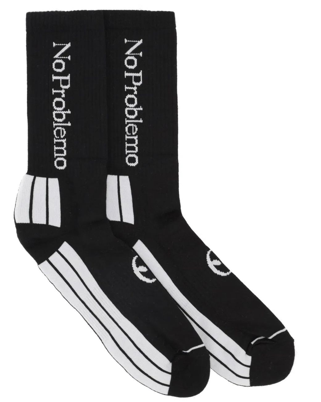 No Problemo Black Calzini Con Logo for men