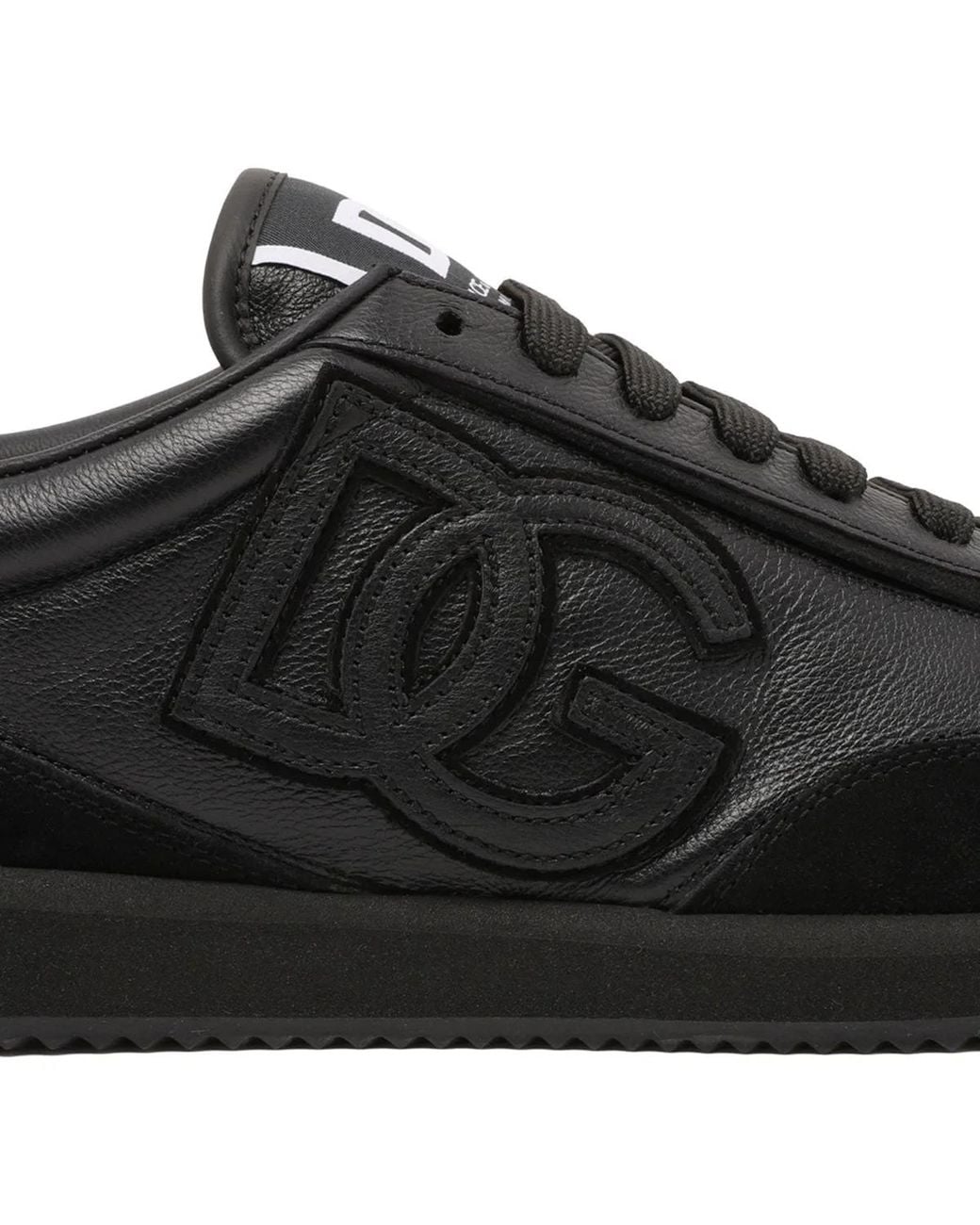 Dolce & Gabbana Black Dolce & Gabbana Cushion Leather Sneakers for men