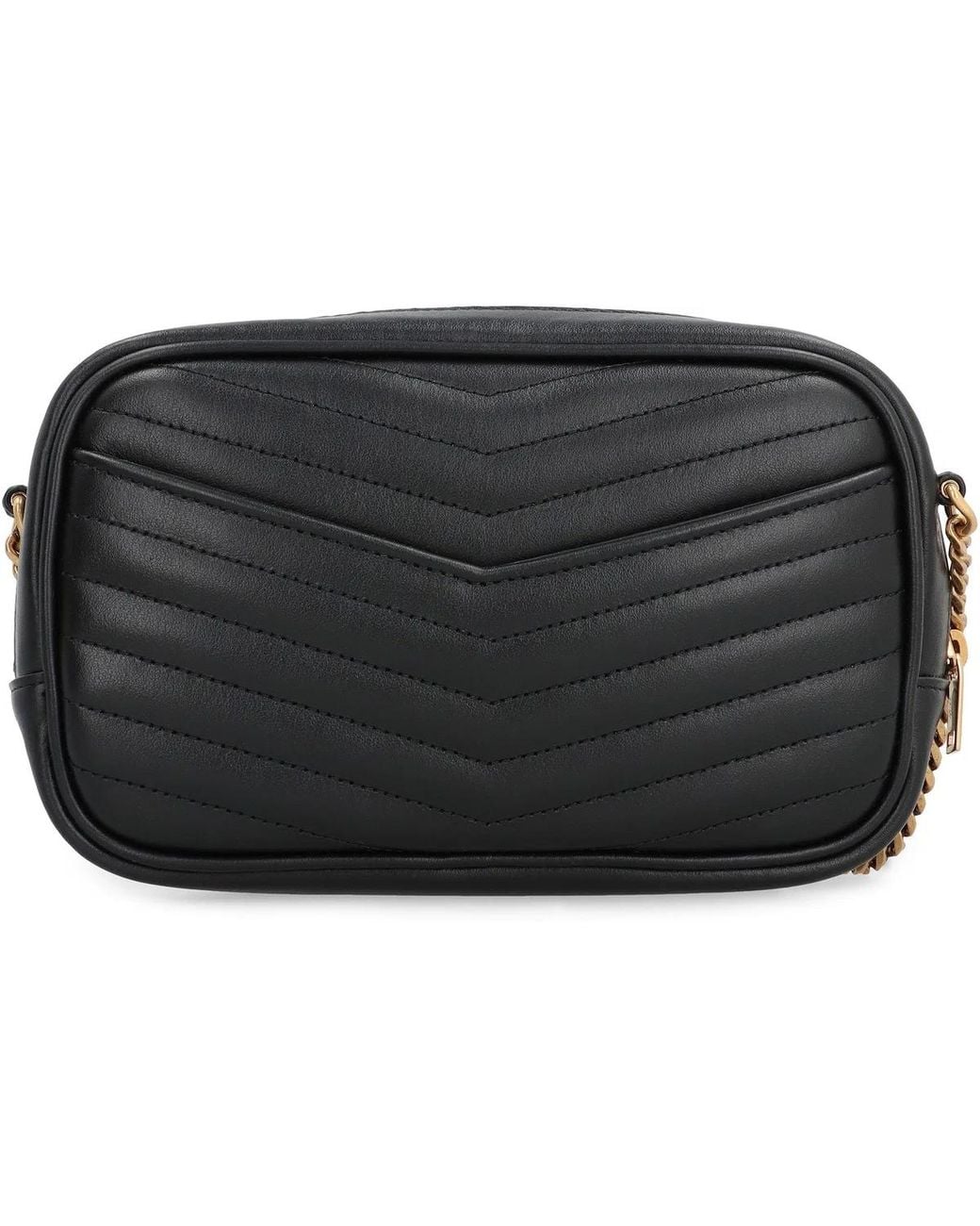 Saint Laurent Black Lou Leather Mini Crossbody Bag