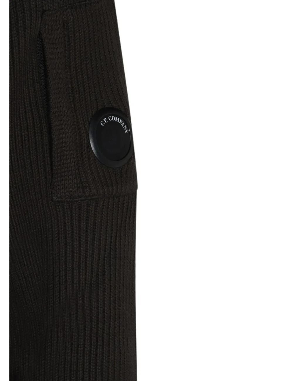 C P Company Black C.P.Company Raven Full Rib Crewneck for men