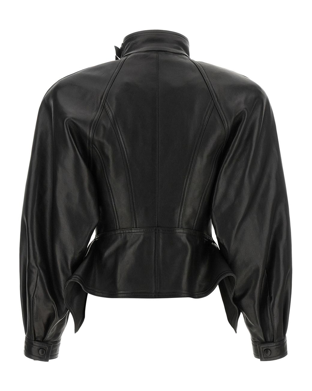 Balmain Black 'Iconica' Leather Jacket
