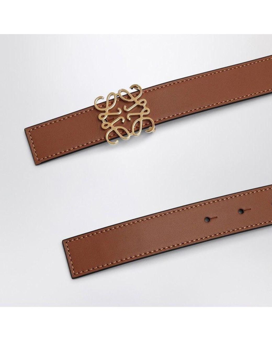 Loewe Black Leather Anagram Belt