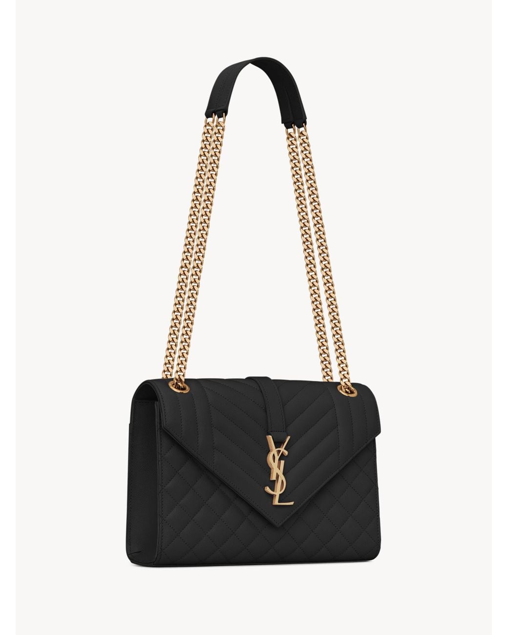 Saint Laurent Black Envelope Medium Bag