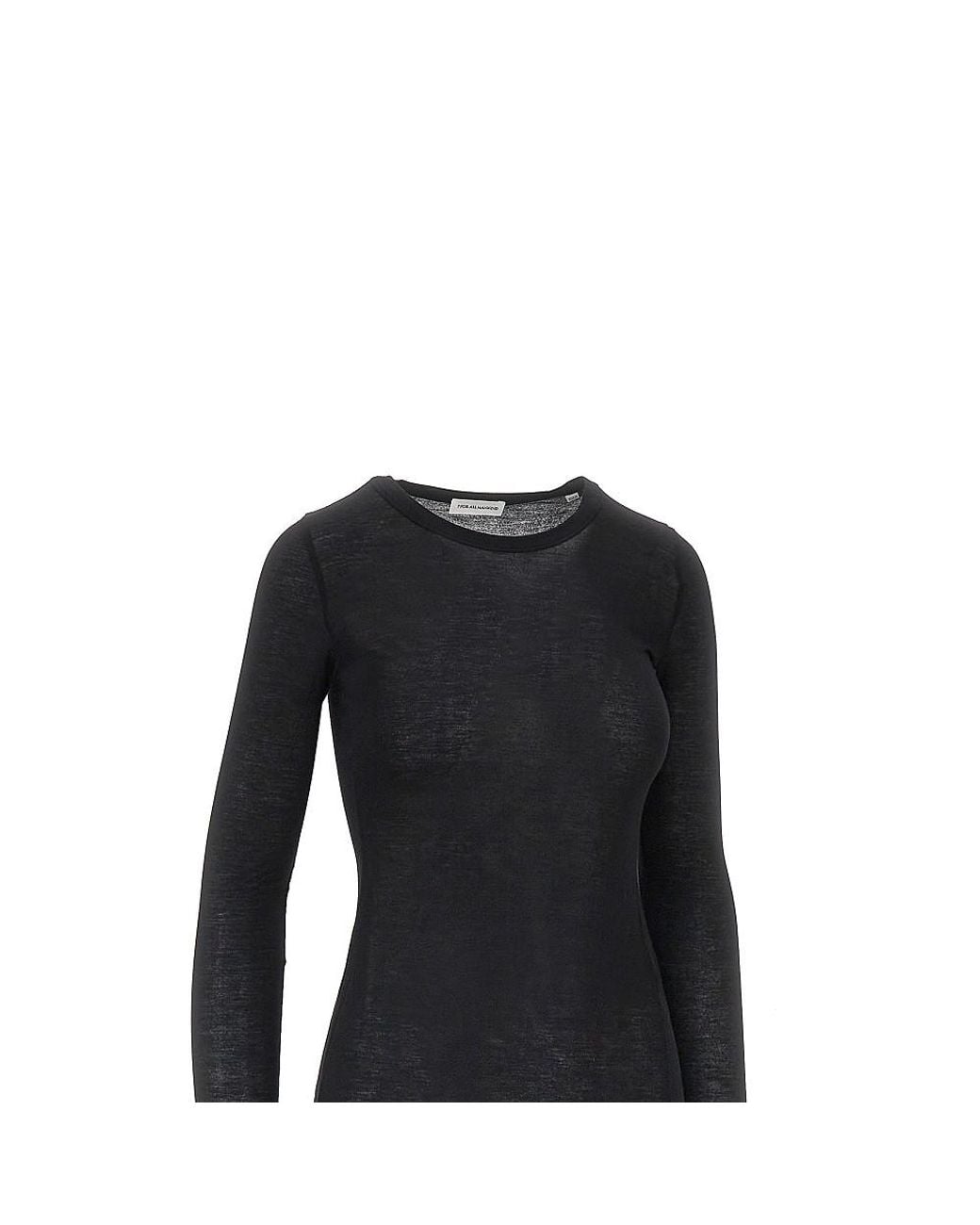 7 For All Mankind Black Jersey Long Dress