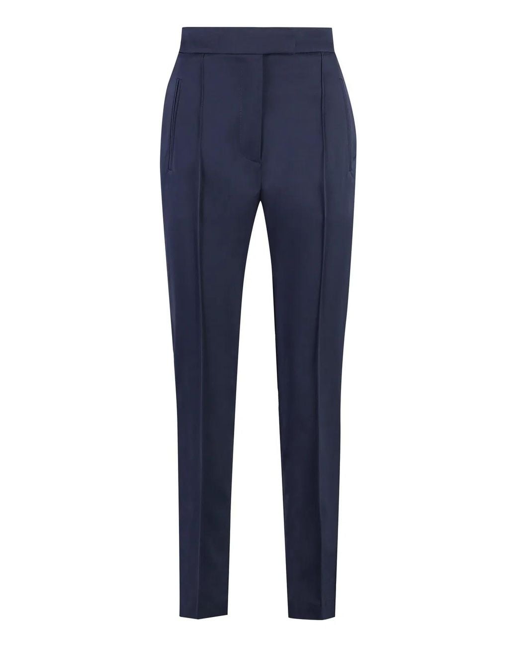 PT01 Blue Stretch Viscose Trousers