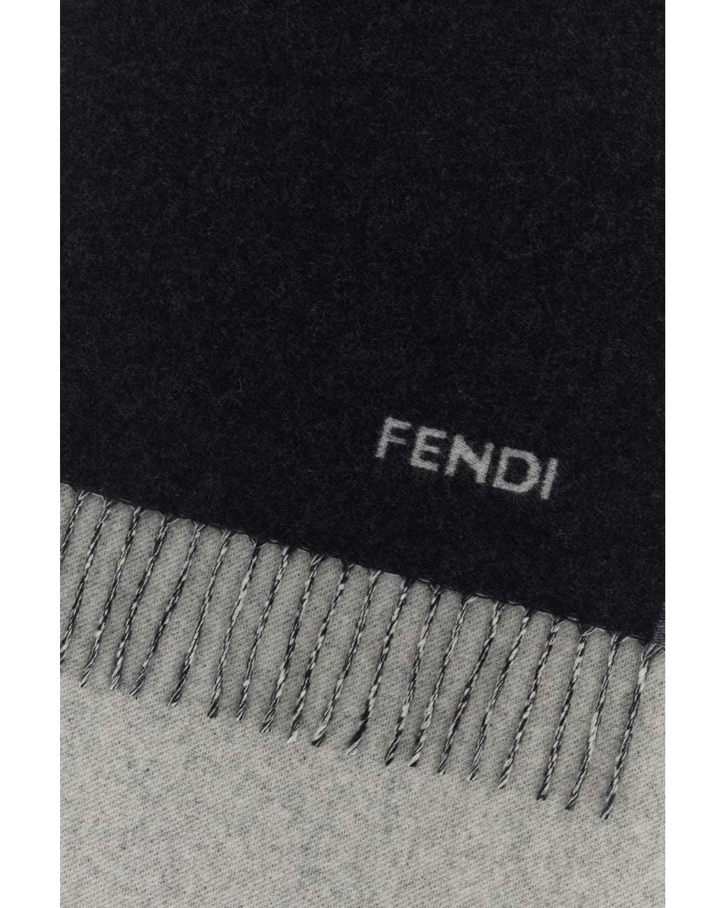 Fendi Black Sciarpa Bicolore for men