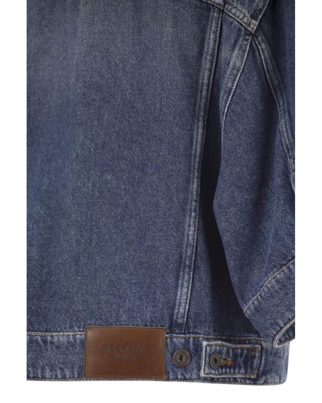 Weekend by Maxmara Blue Short-Sleeve Denim Jacket