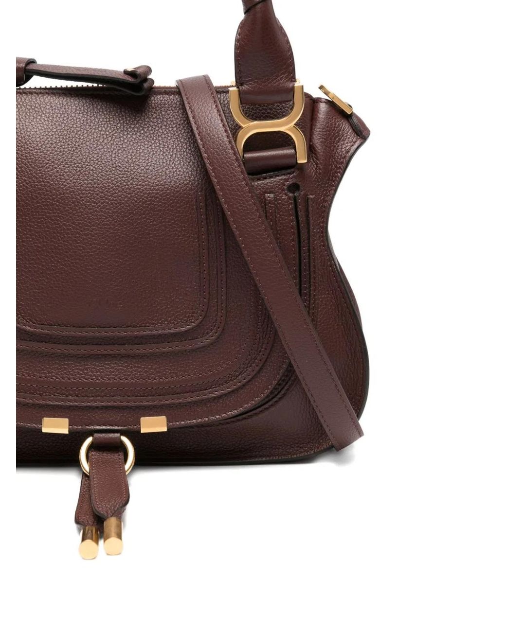 Chloé Brown Small Marcie Tote Bag