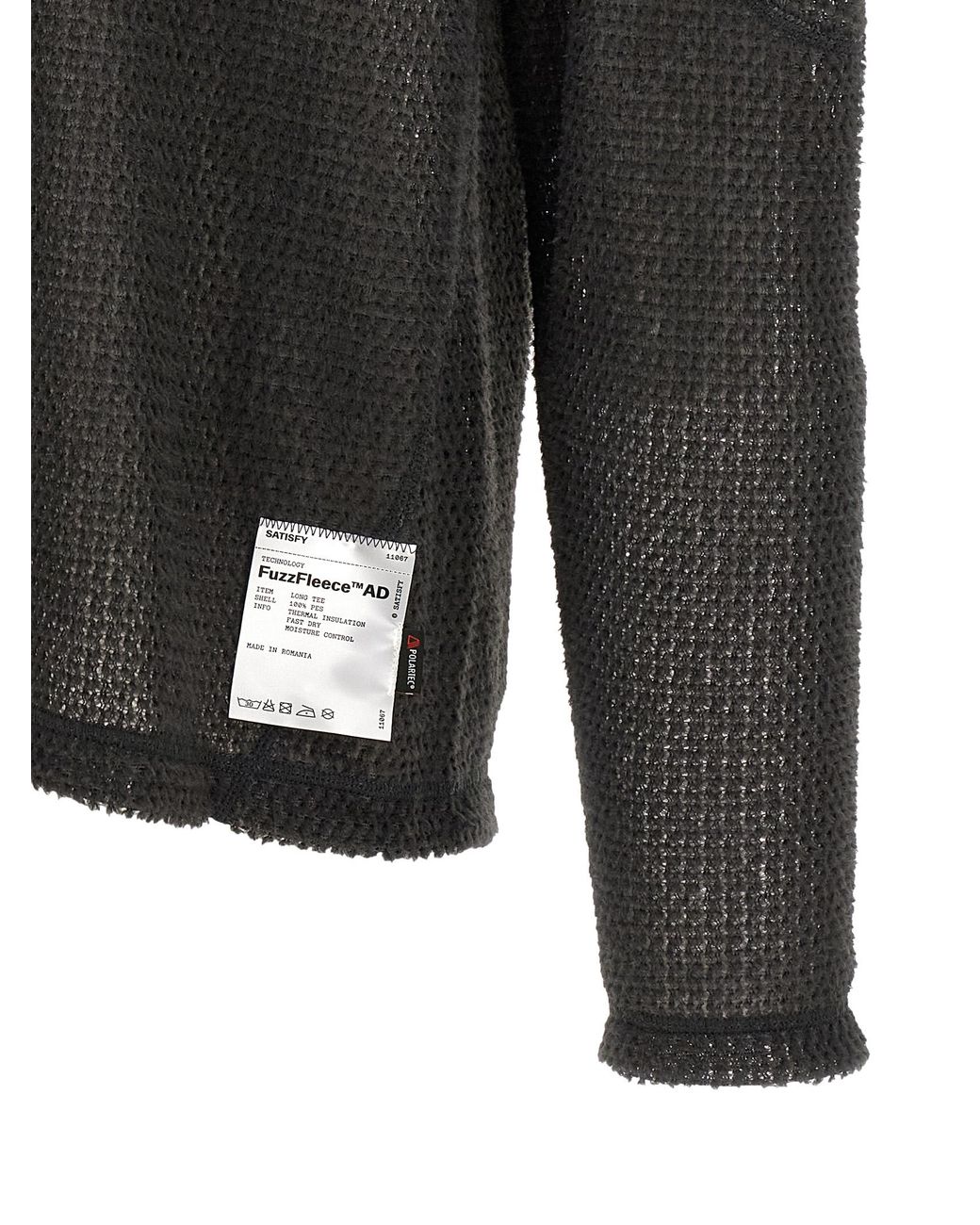 Satisfy Black 'Fuzzfleece Ad' Sweater for men
