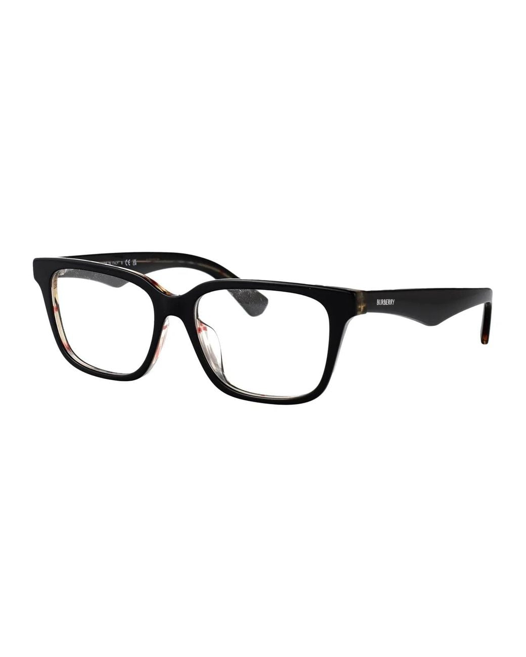 Burberry Black Top On Vintage Check Acetate Glasses