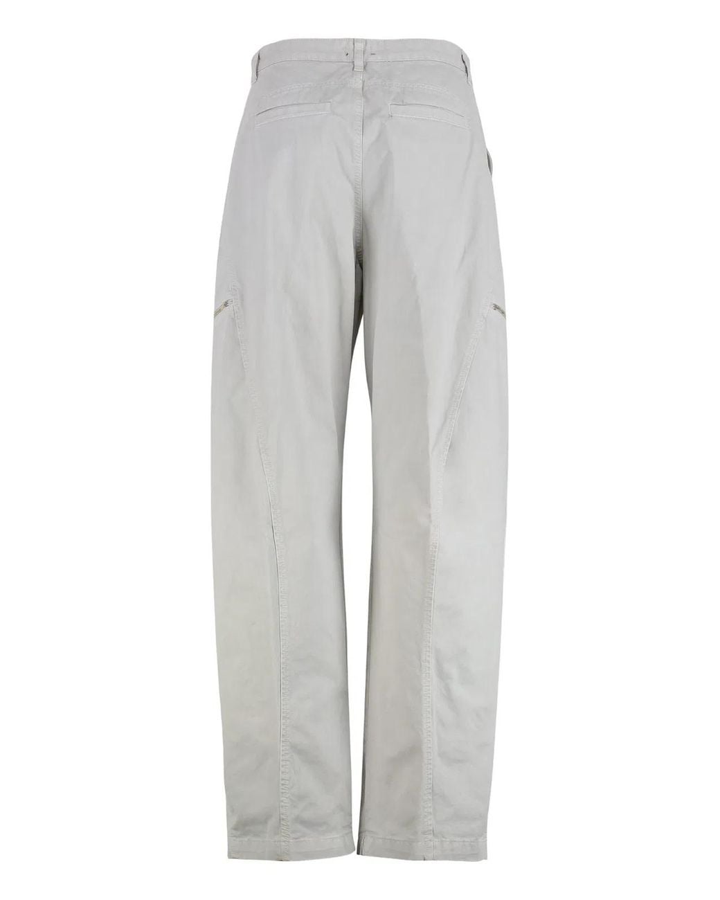 Pinko Gray Sere Nere Cotton Trousers