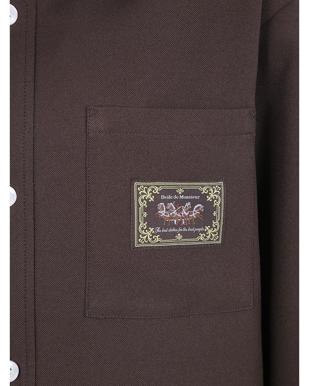 Drole de Monsieur Brown Elasticated "Hem" Shirt for men
