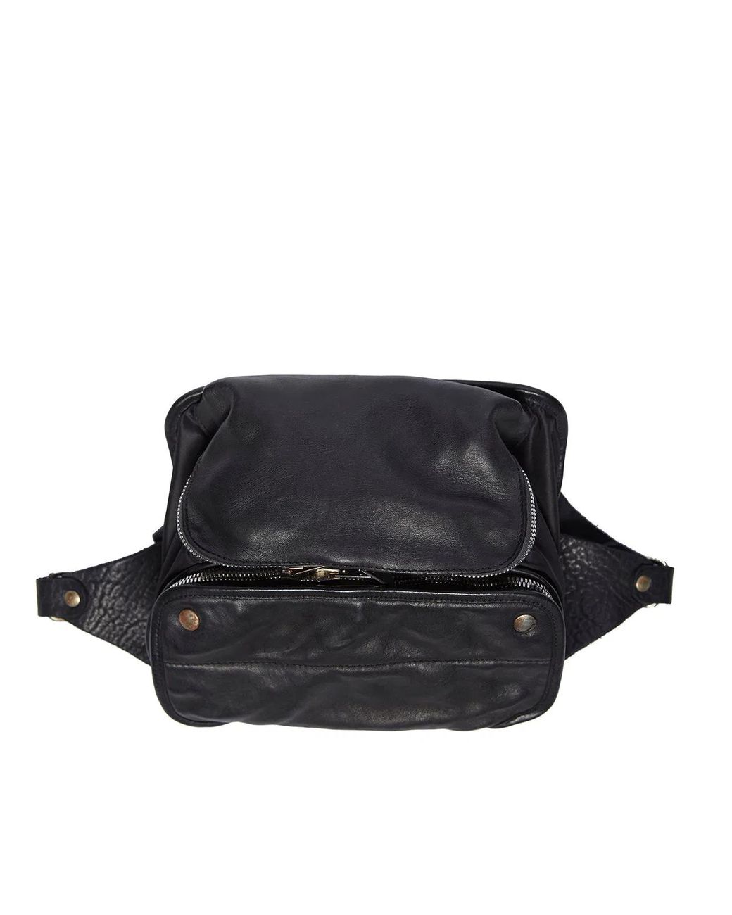 Guidi Black Leather And Nylon Pouch for men
