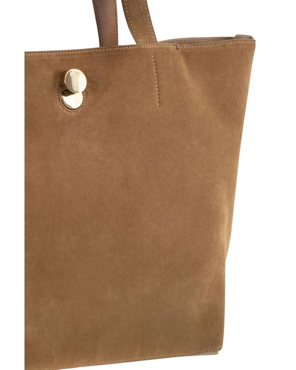 Fabiana Filippi Brown Medium Eclipse Suede Tote Bag