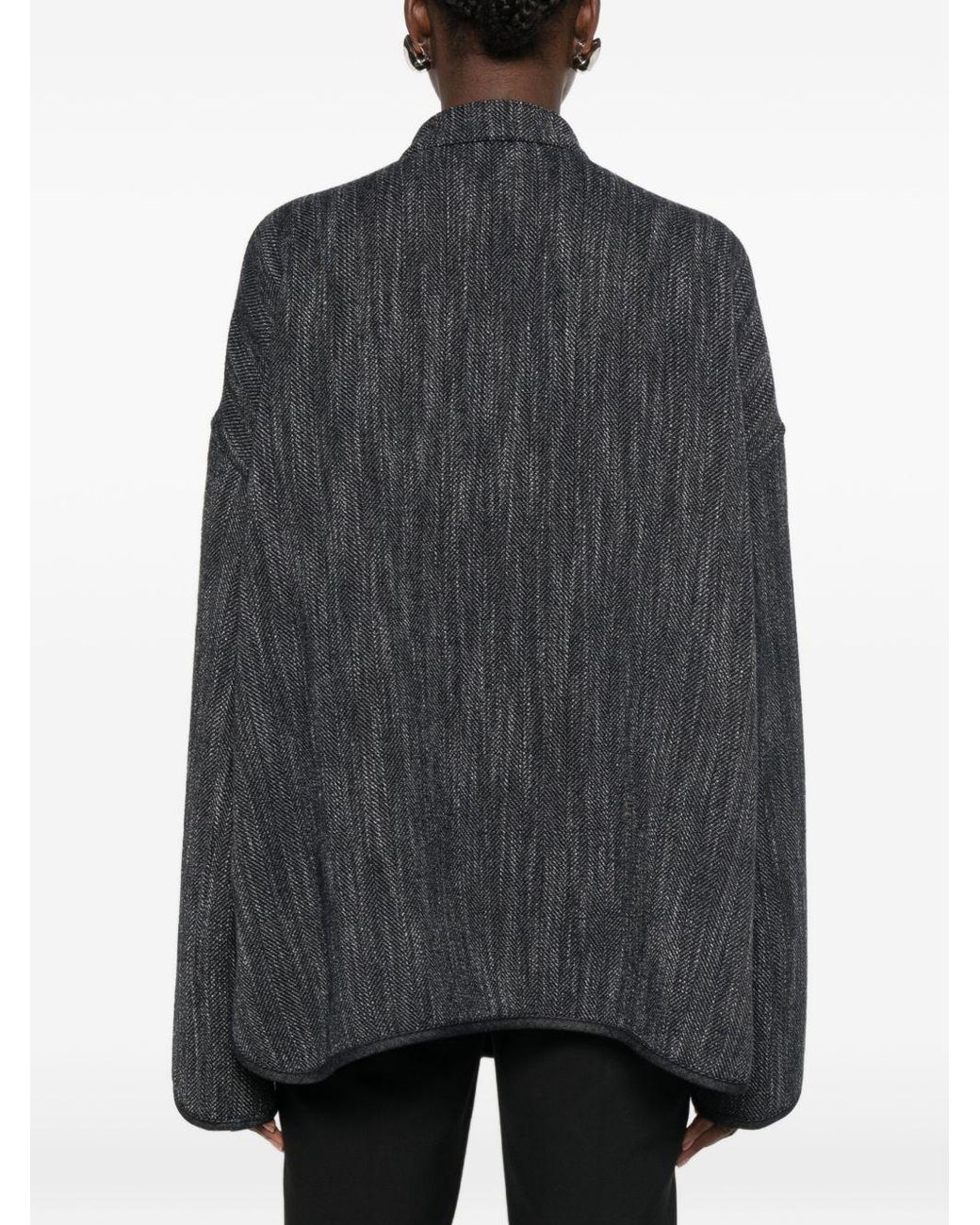 Emporio Armani Black Wool Blend Jacket
