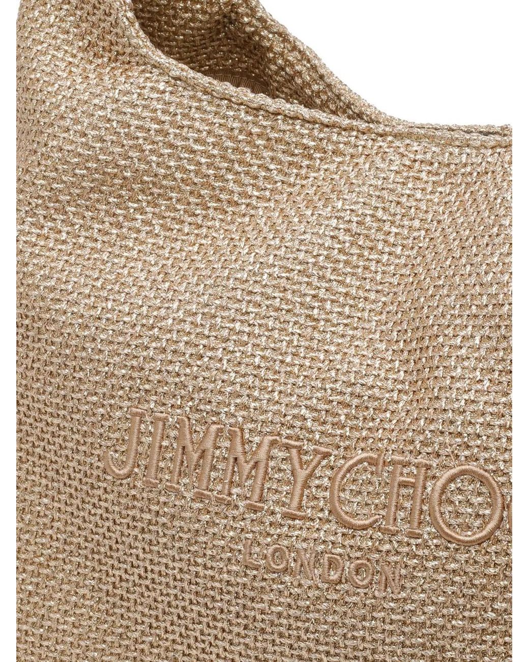 Jimmy Choo Natural Diamond Beach Hobo Handbag