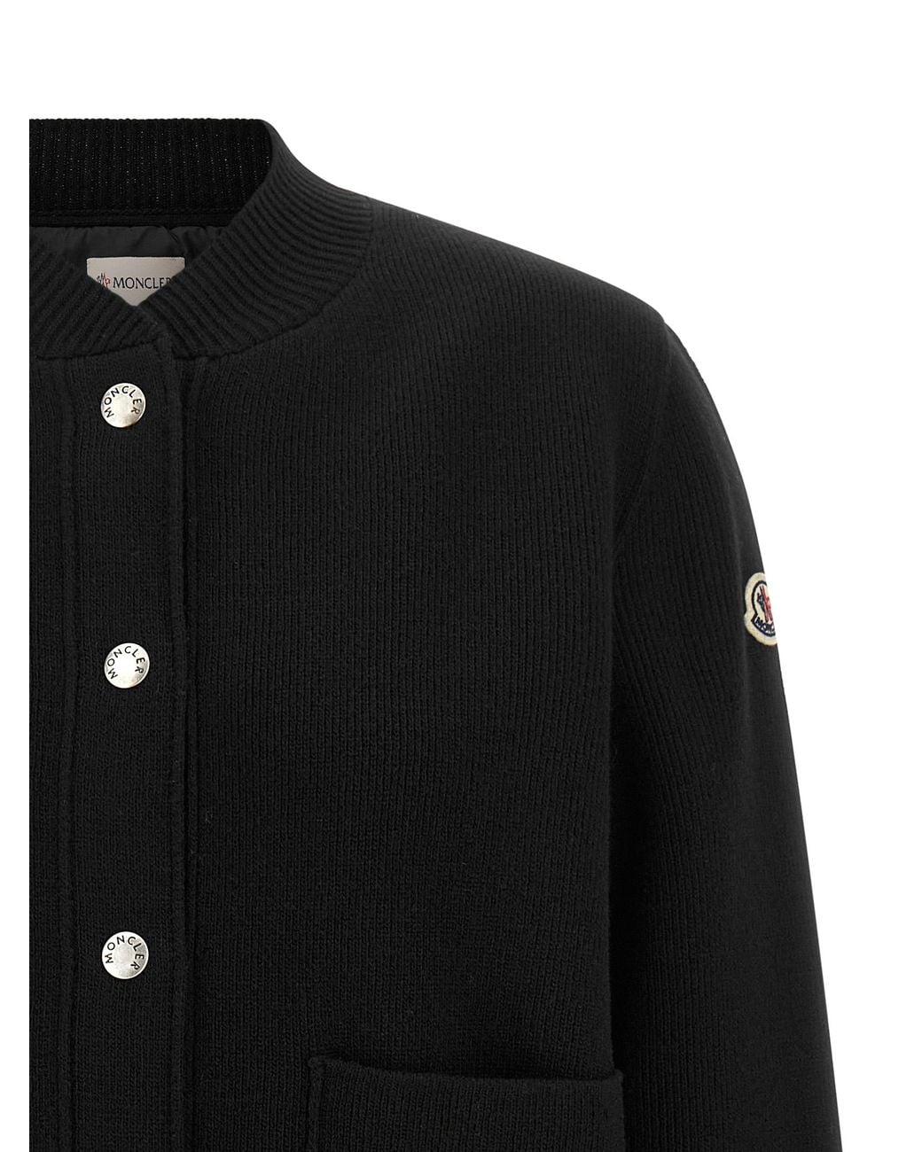 Moncler Black Padded Back Cardigan