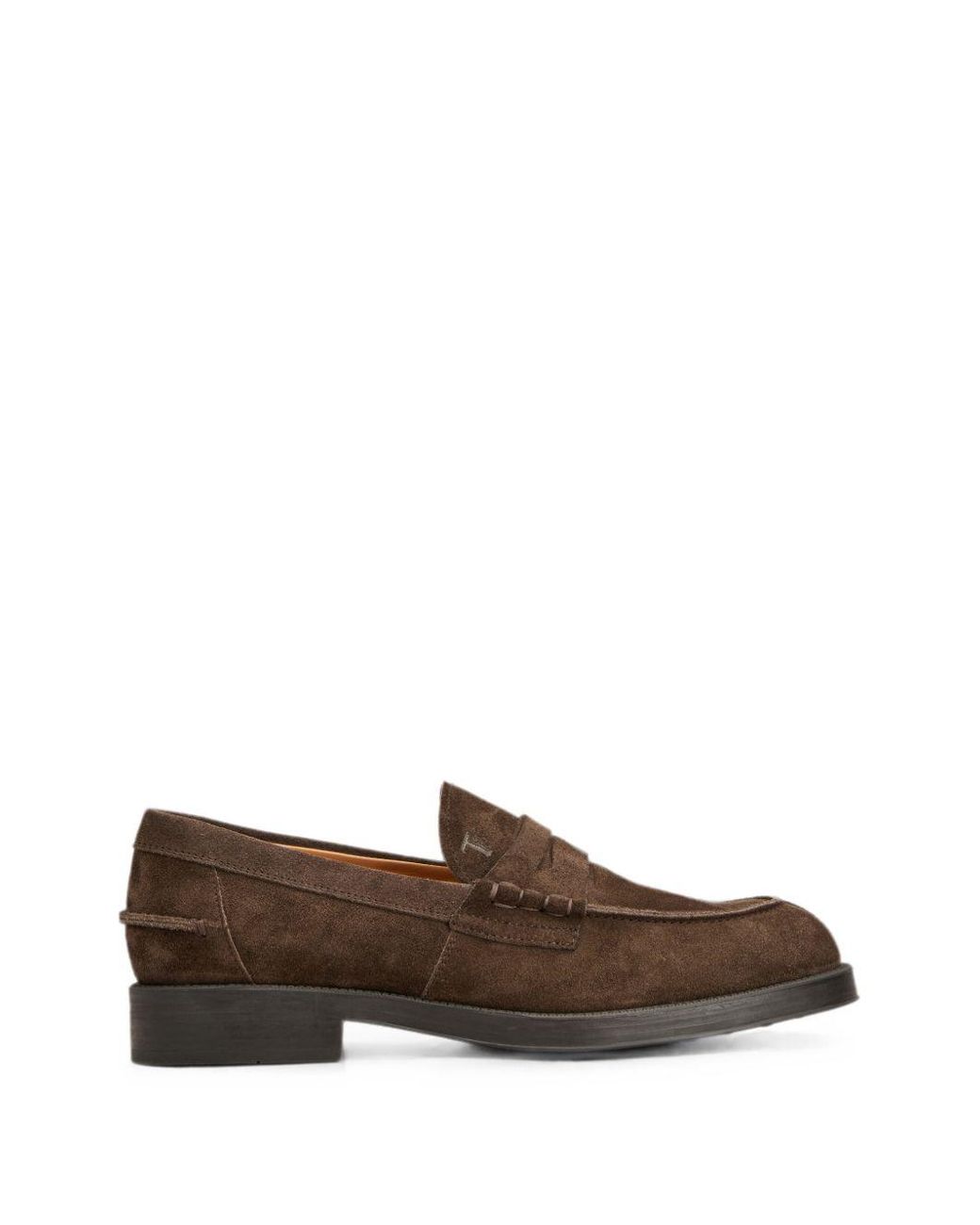 Tod's Brown Suede Penny Loafers for men