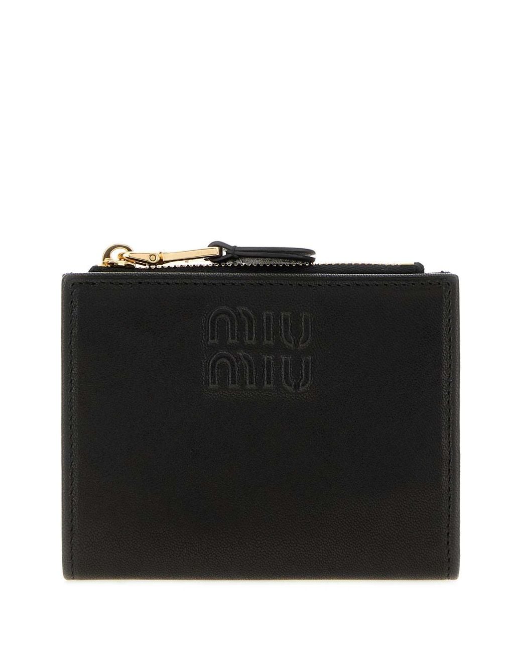 Miu Miu Black Nappa Leather Wallet