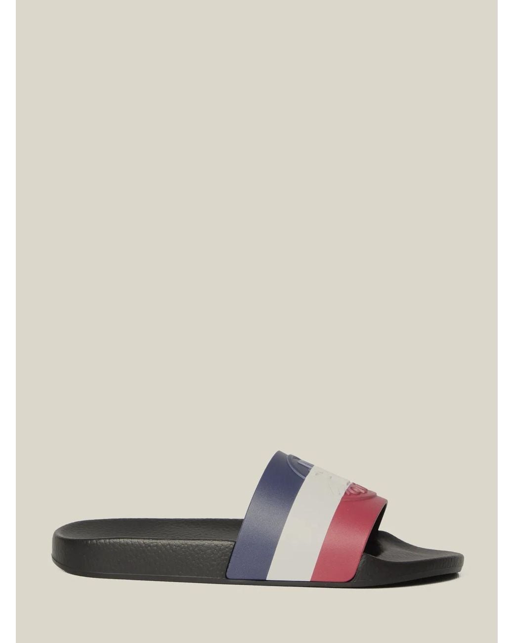 Moncler Multicolor Basile Slippers With Stripes for men