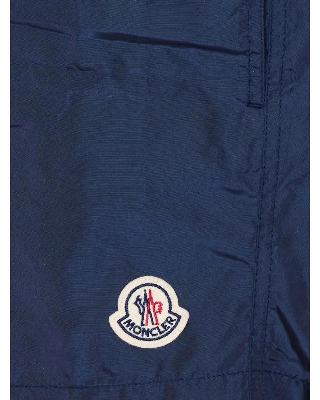 Moncler Blue Logo Swimshorts for men