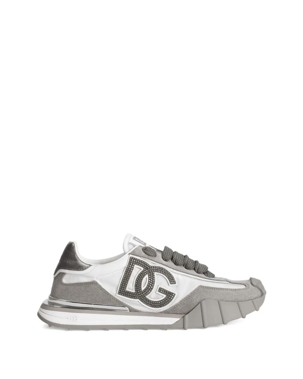 Dolce & Gabbana White Dg Athletic Fabric Sneakers