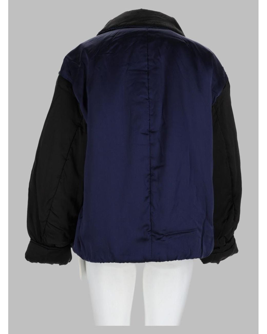 Isabel Marant Blue Toggle High-Collar Boxy Silk Jacket