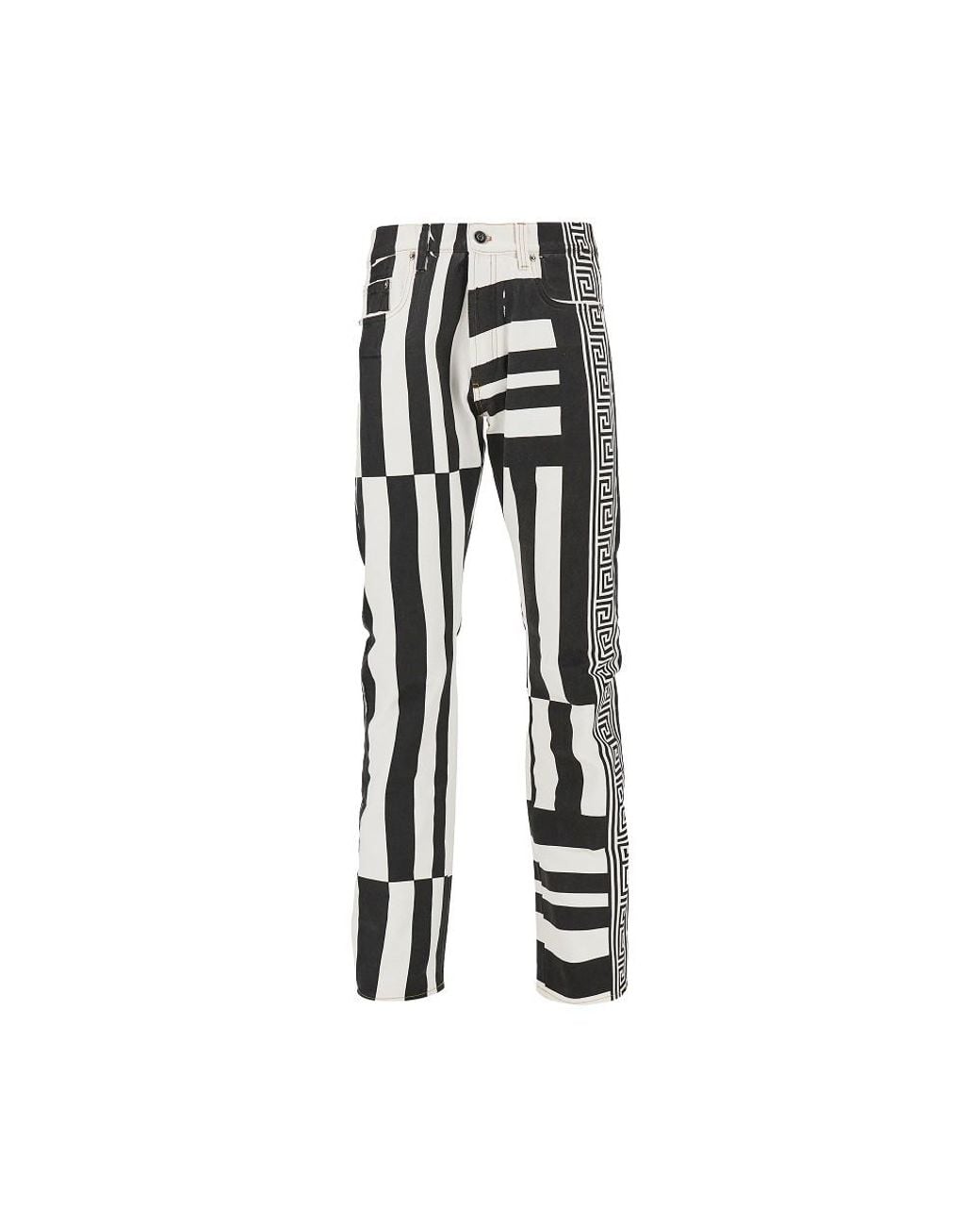 Versace Black Denim Jeans With Sylvester Print for men