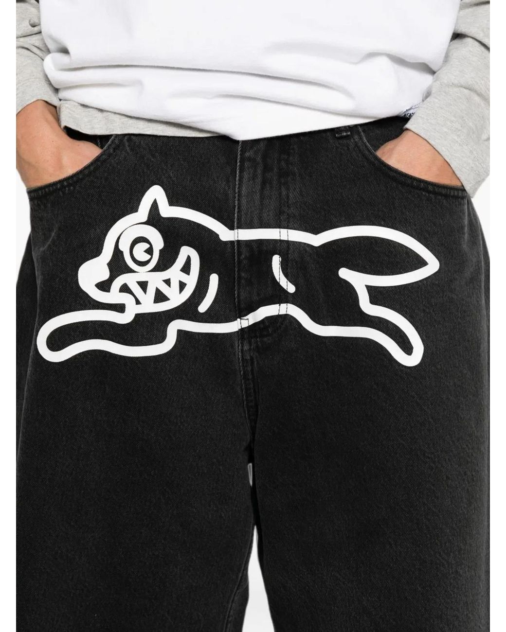 BBCICECREAM Black Denim Cargo Shorts for men