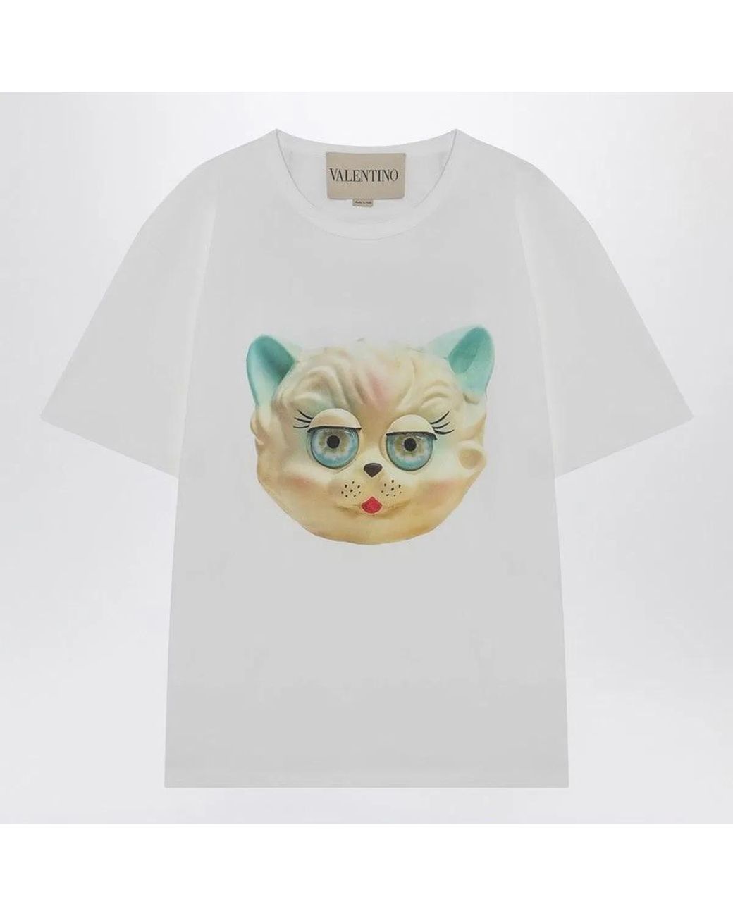 Valentino Garavani Gray T-Shirt With Le Chat De La Maison Print for men