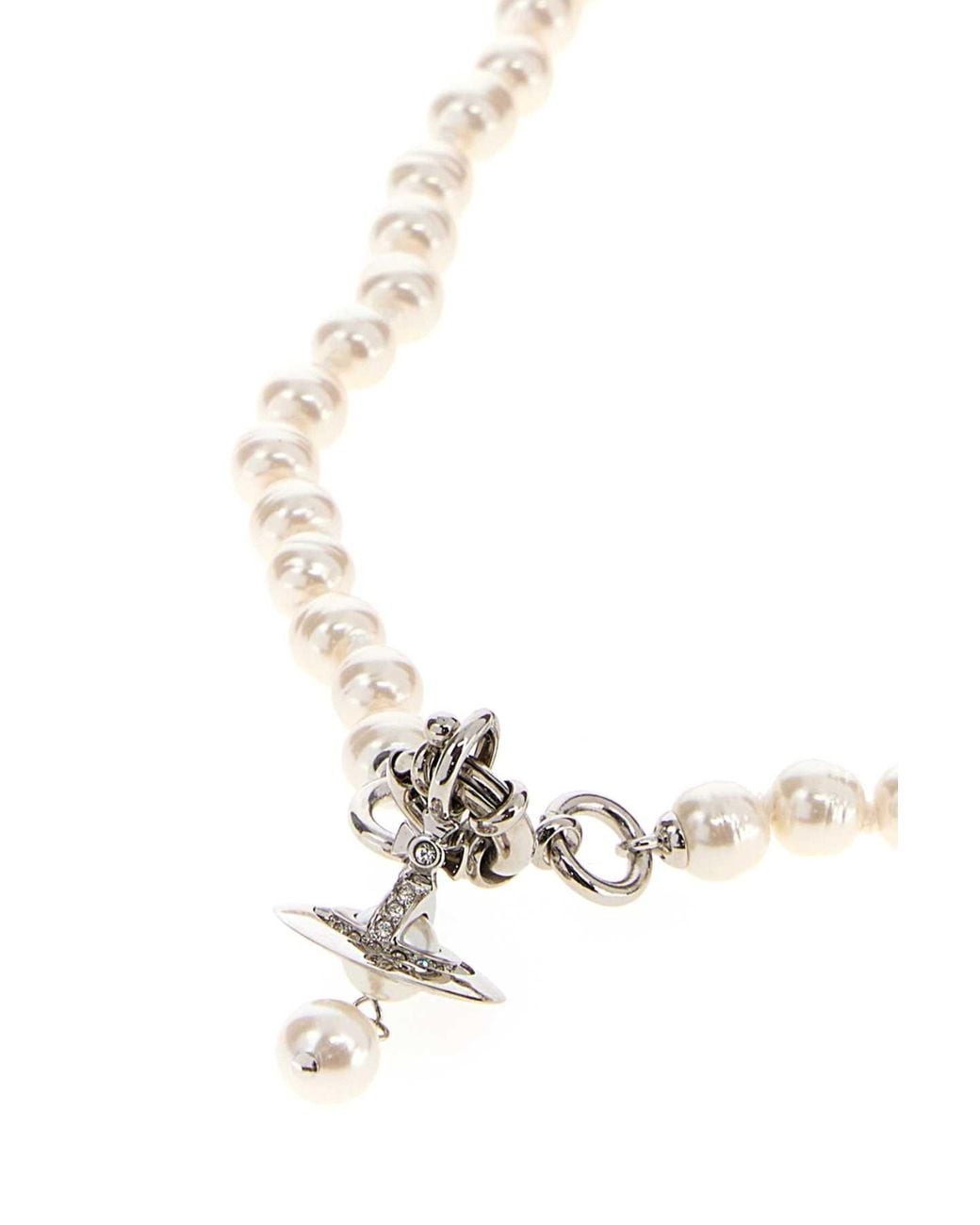Vivienne Westwood White Ivory Pearls Aleksa Necklace