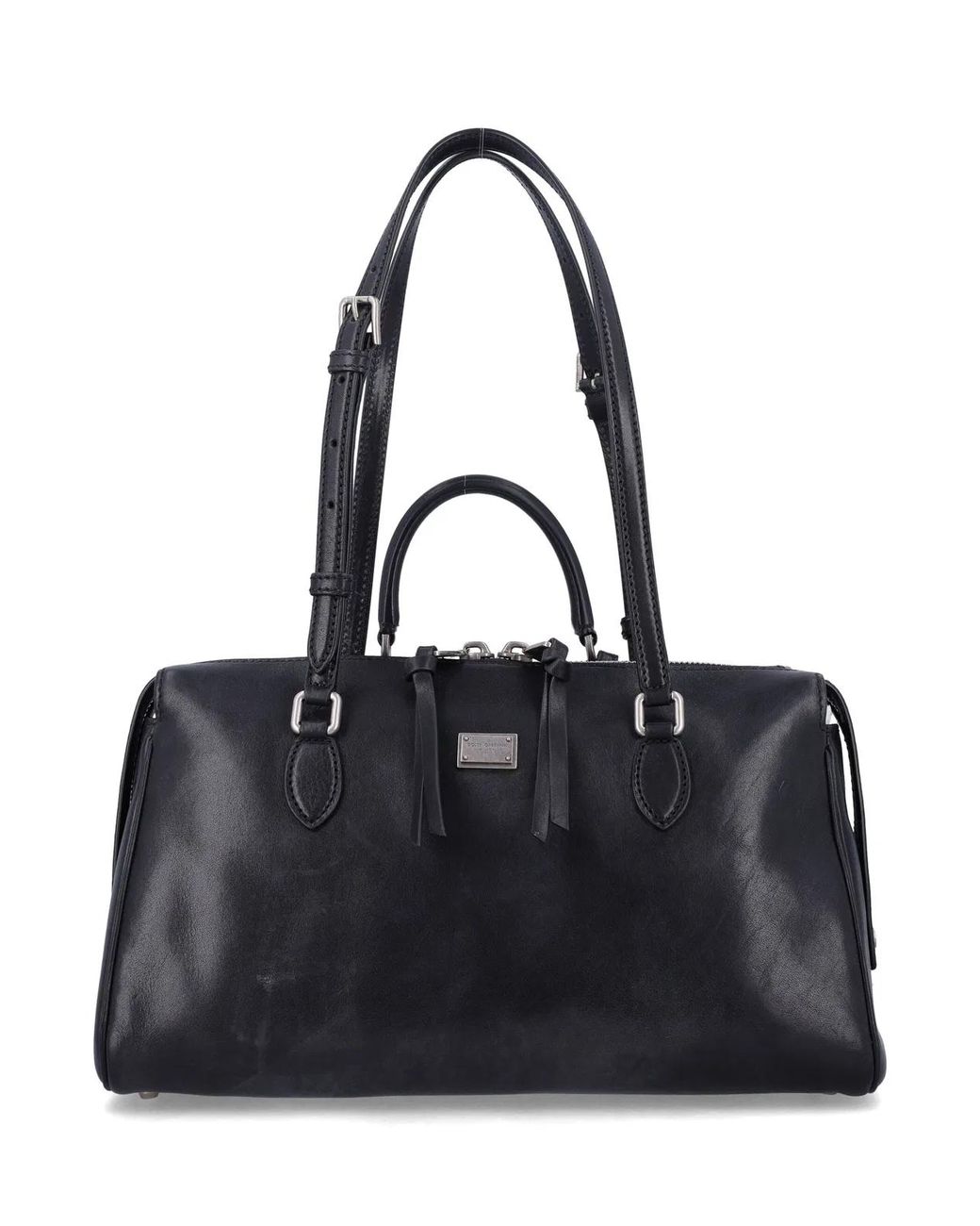 Dolce & Gabbana Black Dolce & Gabbana Vittoria Calfskin Bag
