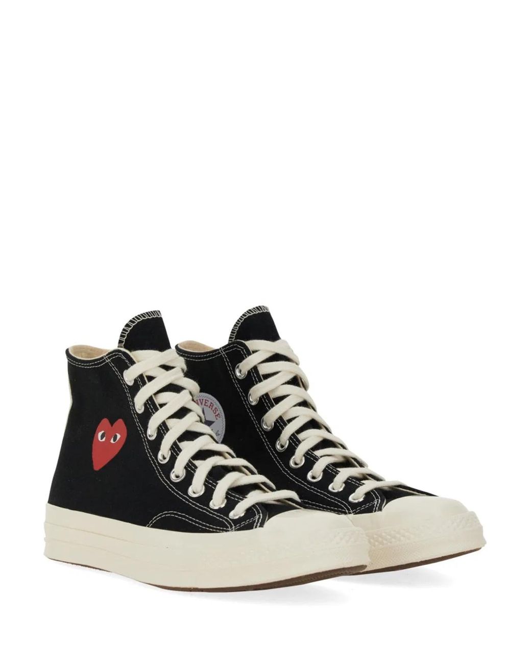 Comme des Garçons White Comme Des Garçons Play X Converse High-Top Sneakers With Heart