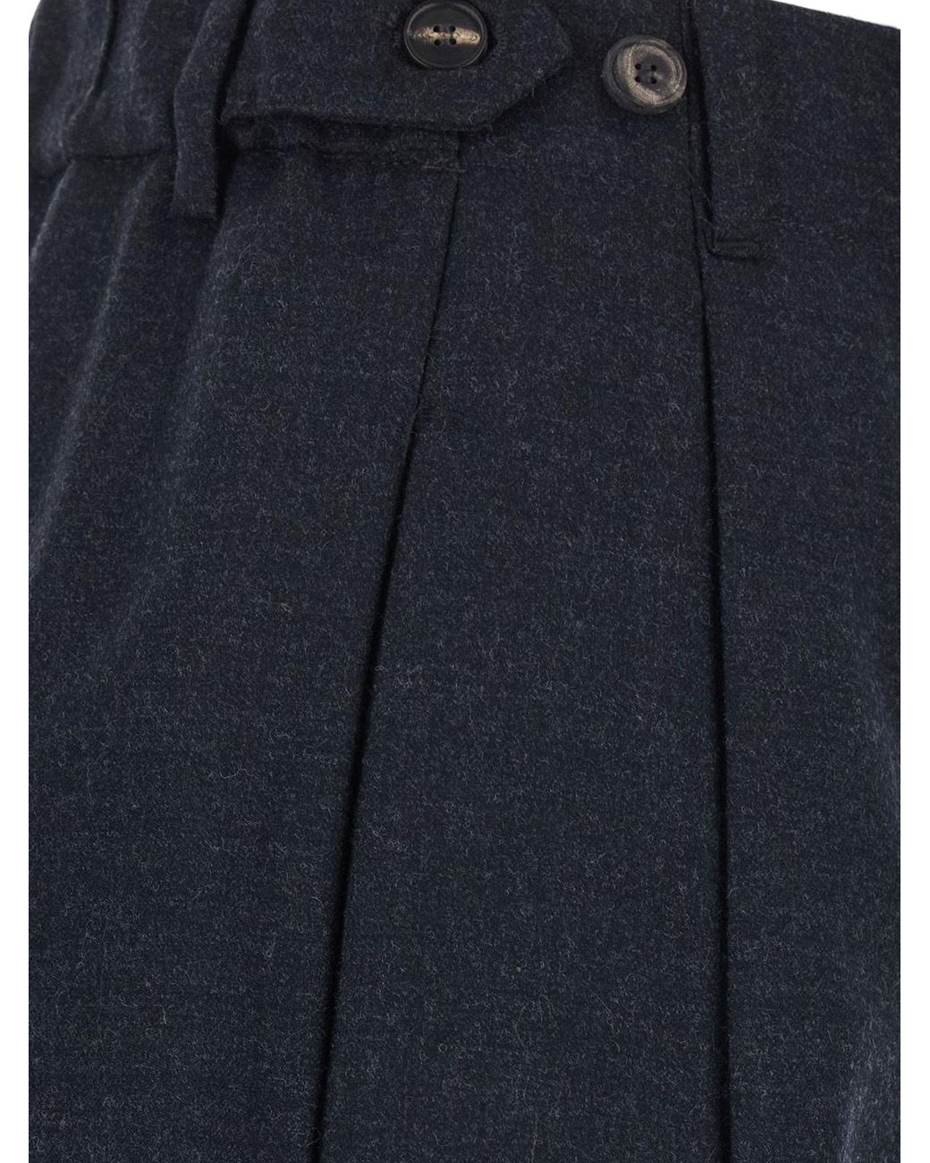 Tela Blue High-Waist Regular-Fit Pants